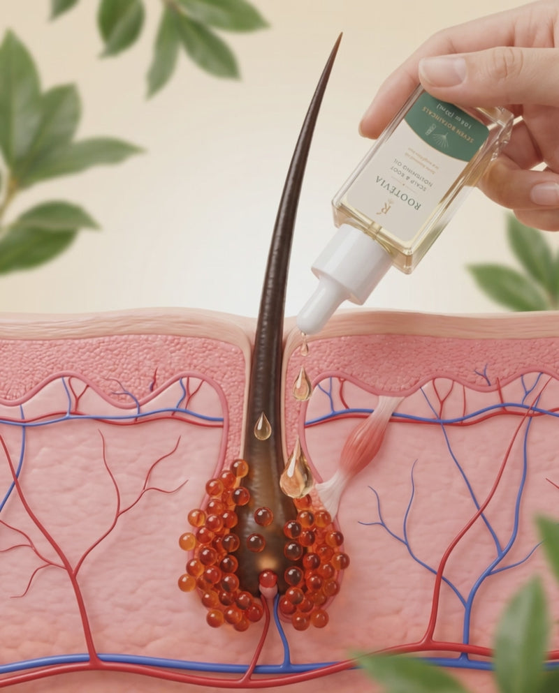 Mechanism film 1 — how DHT crowds the follicle (animated illustration)